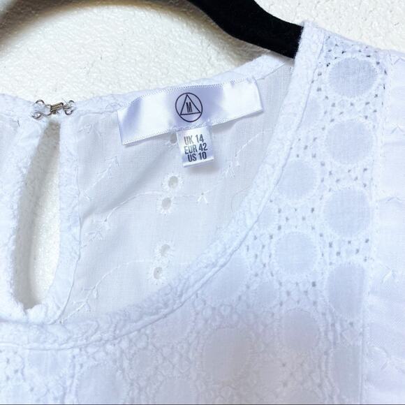 Missguided Eyelet Crochet Sleeveless Dress Size 10 - Picture 4 of 11